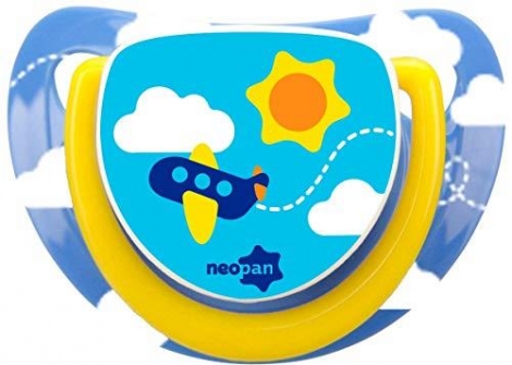 NEOPAN CHUPETA ORTODONTICA ESTAMPADA N2 AZUL AVIAO REF 4821 x 1