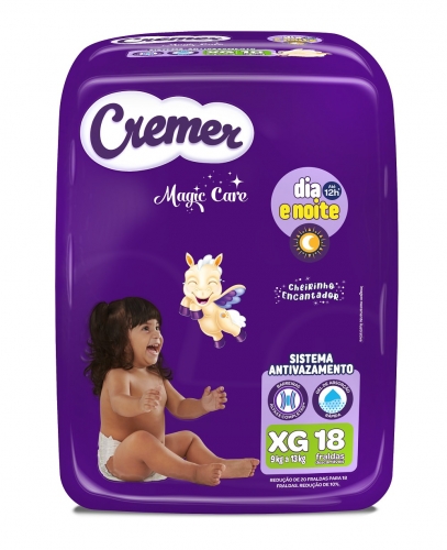 Fralda Cremer Dia e Noite Magic Care Jumbo Xg 18Un - 60243001