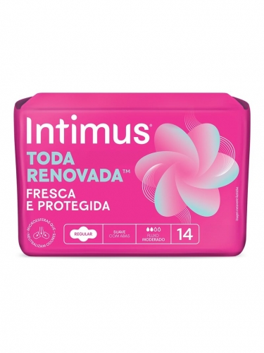 ABSORVENTE INTIMUS TODA RENOVADA SUAVE C/ABAS 14UN