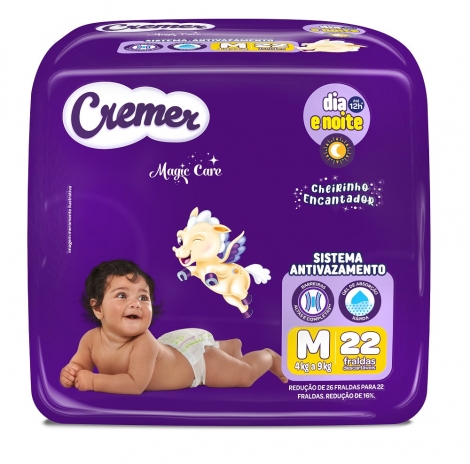 Fralda Cremer Dia e Noite Magic Care Jumbo M 22Un