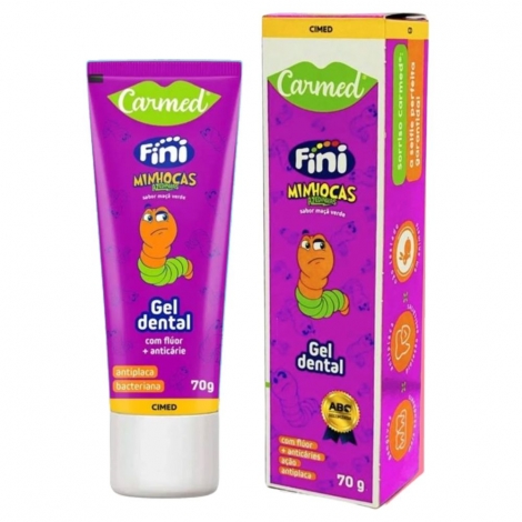 Carmed Gel Dental Com fluor 70G Fini Minhocas