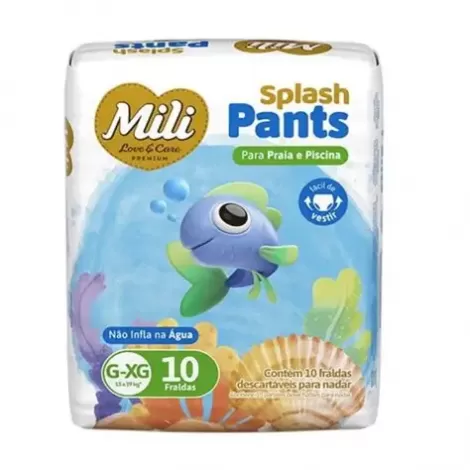 Fralda Mili Lovecare Pants Piscina Xxg 10un