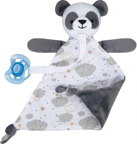 NANINHA BUBA PANDA COM PRENDEDOR DE CHUPETA