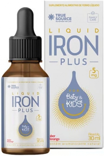 Iron Plus 30mL Ferro Liquido Baby E Kids Morango