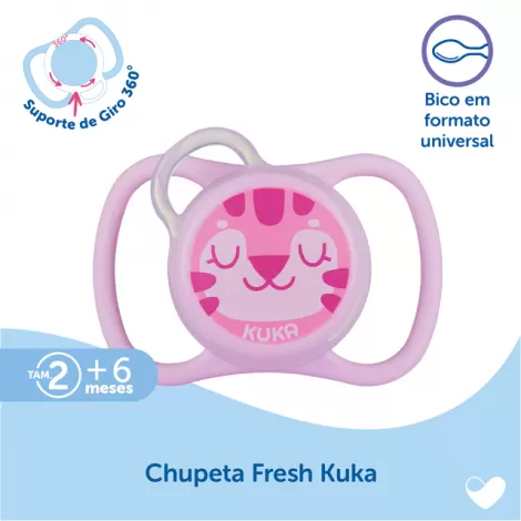 Chupeta Kuka Fresh Universal +6 meses Rosa