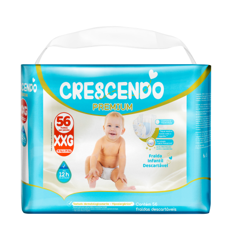 Fralda Crescendo Premium Bag Xxg 56Un