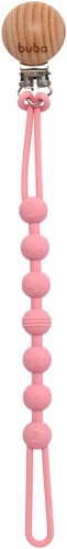 Prendedor de Chupeta Buba Em Silicone Rosa