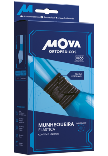 Munhequeira Elástica Preta Mova - Tamanho único
