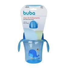 BUBA COPO DE TREINAMENTO INFANTIL FUNDO DO MAR BALEIA AZUL 240 ML