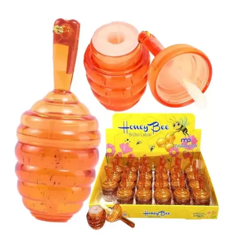 Gloss Honey Bee Maria Pink Brilho Labial unidade