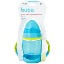 BUBA BABY COPO COM ALCA REMOVIVEL AZUL 250 ML
