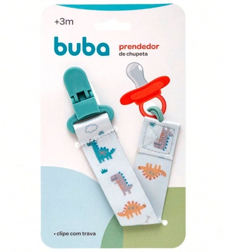 Prendedor De Chupeta buba baby Magic Dino