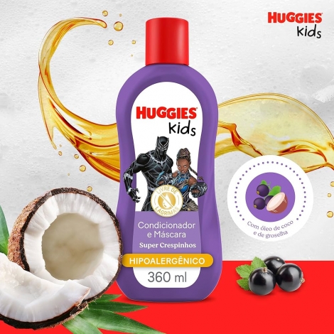 Condicionador Huggies 360Ml Kids Crespinhos Pantera Negra