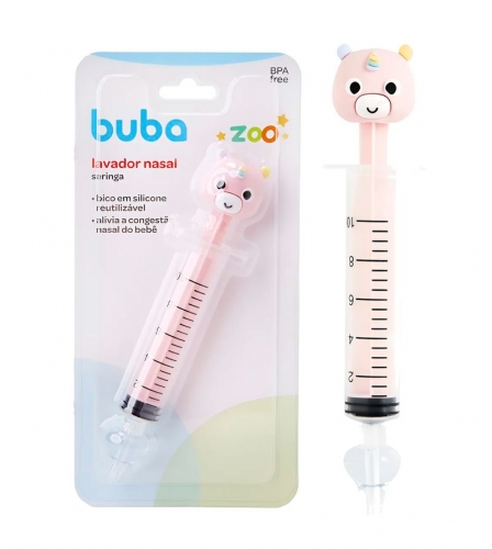 Buba Seringa para Lavagem Nasal 10mL Zoo Unicornio Bico Silicone