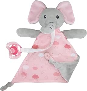 NANINHA BUBA ELEFANTE COM PRENDEDOR DE CHUPETA SONINHO ROSA