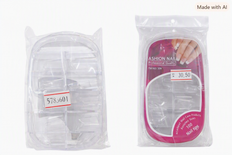 Tips Curvatura incolor com 100 Unidades - Fashion Nail