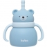 Buba Copo em Silicone infantil com Canudo - Ursinho Azul
