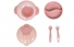 Kit Refeicao Com Compartimento E Talheres Rosa buba baby