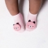Buba Meia Antiderrapante Com Aplique Urso Rosa