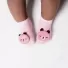 Buba Meia Antiderrapante Urso Rosa 0-6 meses