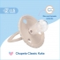 Chupeta Kuka Classic Redonda Bege tamanho 2 +6 meses