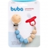 PRENDEDOR DE CHUPETA BUBA SILICONE E BAMBU AZUL