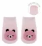 Buba Meia Antiderrapante Urso Rosa 0-6 meses