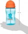 Buba Garrafinha com canudo Dino Patinete Azul/Laranja 400mL
